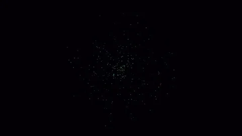 Colorful Glowing Particles Sphere Abstract Background Stock Footage 340341284