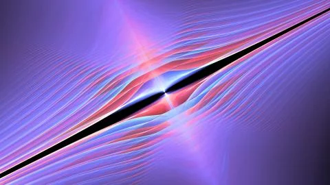 Colorful glowing quantum strings Stock Illustration