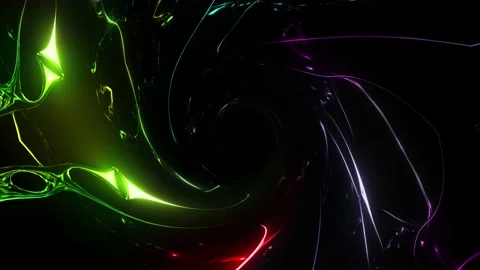 Colorful glowing rays in motion into digital technologic tunnels. Stock-Footage 196489953