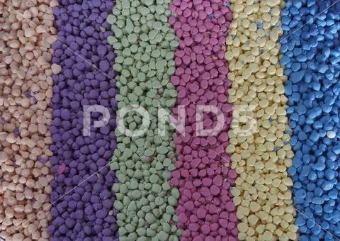 Colorful of glutinous rice flour for made Bua loy with Coconut Milk, Thai Des Stock Photos