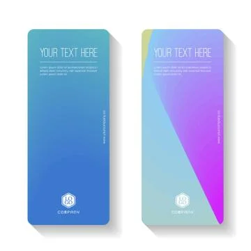 Colorful Gradient Abstract business banner template, vertical banner cards Stock Illustration