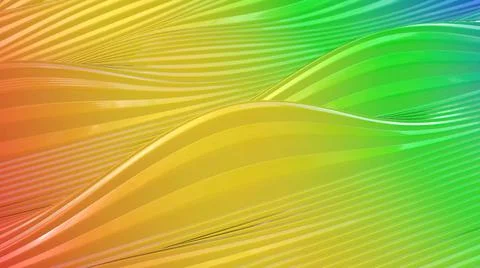 Colorful gradient abstract eccentric 3D spline wavy motion movement texture Stock Illustration