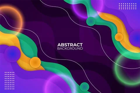 Colorful Gradient Abstract Fluid Background Stock Illustration