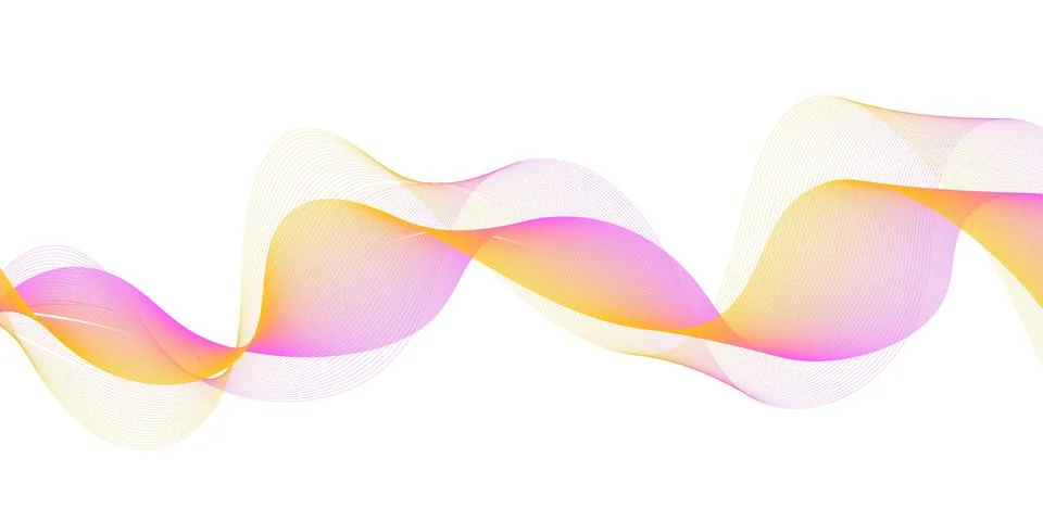 Colorful Gradient Abstract Wave Background for Vibrant Digital Stock Illustration