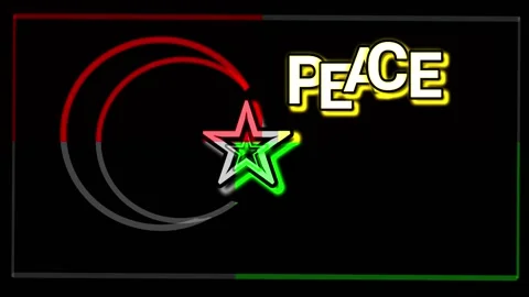 Colorful gradient Animated illustration Islamic symbol Crescent moon and stars Stock-Footage 234872004