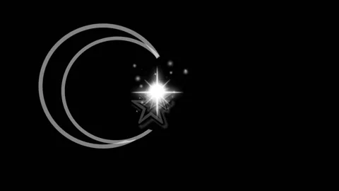 Colorful gradient Animated illustration Islamic symbol Crescent moon and stars Stock-Footage 234875363
