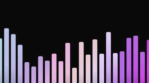 Colorful Gradient Audio Spectrum Equalizer Stock Footage 334863389