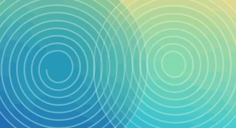 A colorful gradient background with concentric circles Stock Illustration