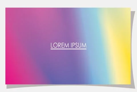 Colorful gradient background with frame vector design Illustrazione stock
