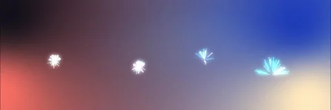 Colorful gradient background with glowing abstract fireworks and light bursts Stock Footage 341857012