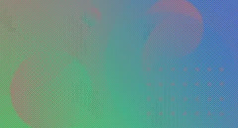 Colorful gradient background with halftone dots and circles pattern texture.. Stock Illustration