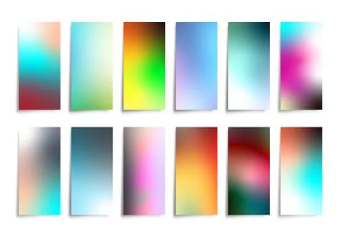 Colorful gradient background set for printing products, banner, card, flyer,  Stock Illustration