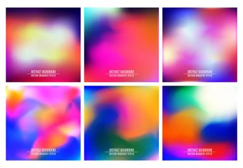 Colorful gradient background set for printing products, banner, card, flyer,  Stock Illustration