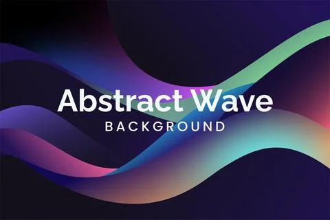 Colorful Gradient Background Wave Stock Illustration