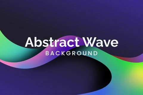 Colorful Gradient Background Wave Stock Illustration