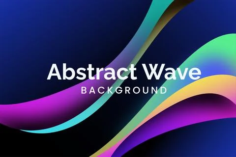Colorful Gradient Background Wave Stock Illustration
