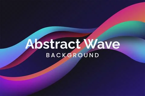 Colorful Gradient Background Wave Stock Illustration