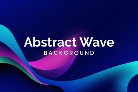 Colorful Gradient Background Wave Stock Illustration