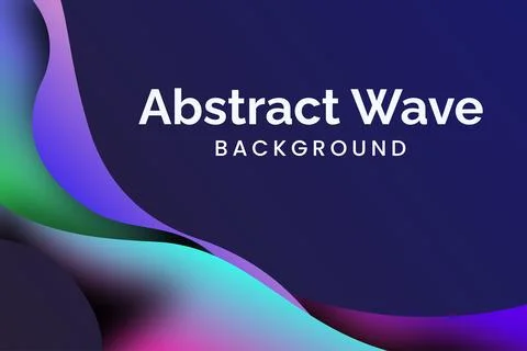 Colorful Gradient Background Wave Stock Illustration