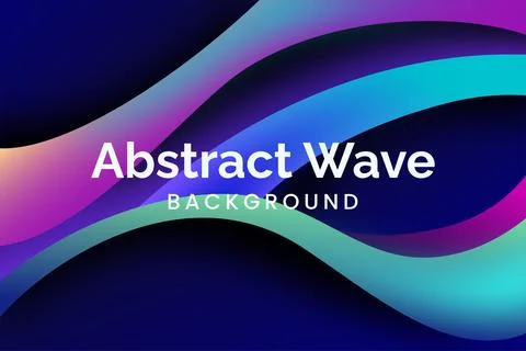 Colorful Gradient Background Wave Stock Illustration
