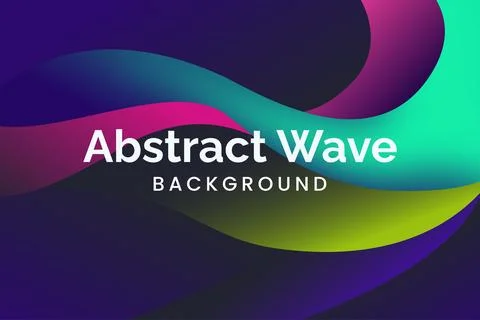 Colorful Gradient Background Wave Stock Illustration