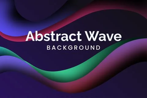 Colorful Gradient Background Wave Stock Illustration