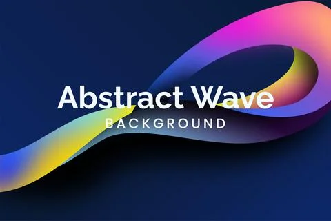 Colorful Gradient Background Wave Stock Illustration