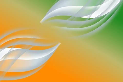 Colorful gradient background with wavy texture in green, yellow and orange Stock Illustration