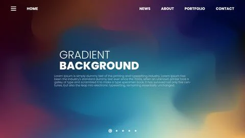 Colorful Gradient Background for Web Slider and Menu Design Stock Illustration