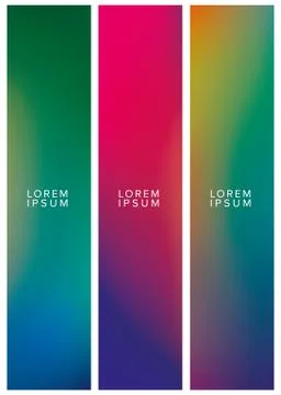 Colorful gradient backgrounds frames with place for text vector design Illustrazione stock