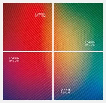 Colorful gradient backgrounds frames with place for text vector design Illustrazione stock
