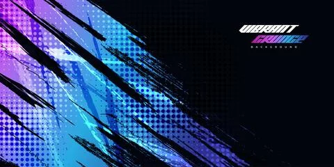 Colorful Gradient Brush Background with Halftone Effect Stock Illustration