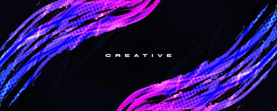 Colorful Gradient Brush Background with Halftone Effect Stockillustratie