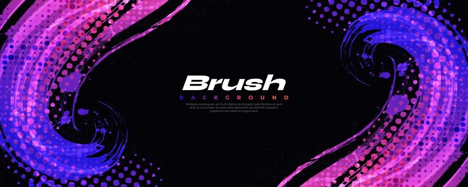 Colorful Gradient Brush Texture Background with Halftone Effect Stock Illustration