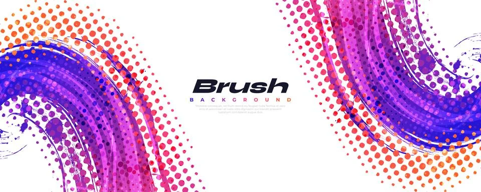 Colorful Gradient Brush Texture Background with Halftone Effect イラスト素材