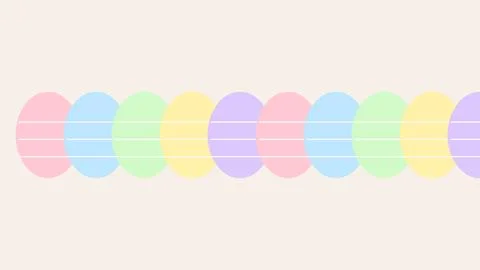 Colorful gradient circles pattern design on white background Stock Illustration