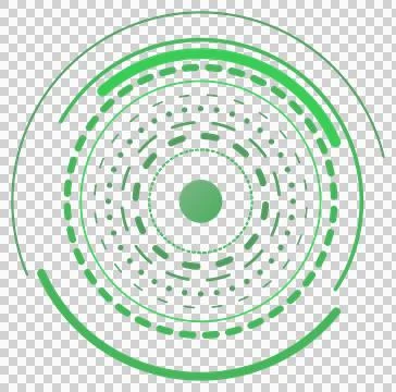 Colorful gradient circular data rings infographic isolated on transparent Stock Illustration