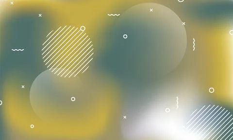 Colorful gradient color with memphis element background. 스톡 일러스트