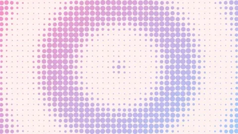 Colorful gradient dots pattern with transparent background for design project Stock Footage 348717926