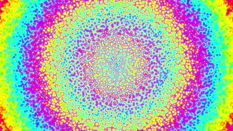 Colorful Gradient Dotted Circle Wave Background Stock Footage 240324437