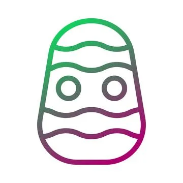 Colorful Gradient Easter Egg Icon Illustration Stock Illustration
