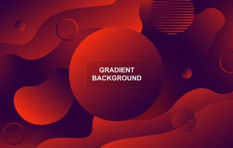 Colorful Gradient Fluid Liquid Geometric Dynamic Shape Background Illustrazione stock