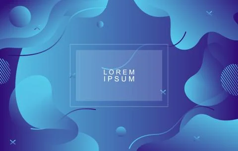 Colorful Gradient Fluid Liquid Geometric Dynamic Shape Background Stock Illustration