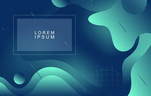 Colorful Gradient Fluid Liquid Geometric Dynamic Shape Background Stock Illustration