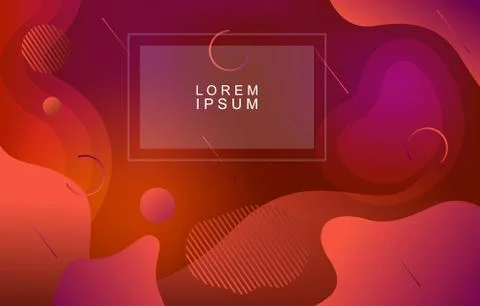 Colorful Gradient Fluid Liquid Geometric Dynamic Shape Background Stock Illustration