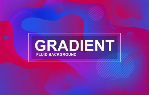Colorful Gradient Fluid Liquid Geometric Dynamic Shape Background Stock Illustration
