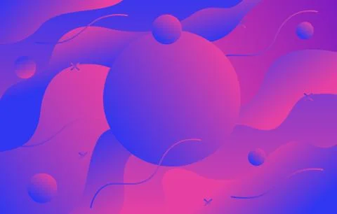Colorful Gradient Fluid Liquid Geometric Dynamic Shape Background Stock Illustration