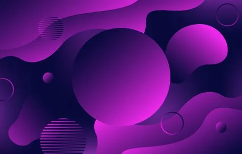 Colorful Gradient Fluid Liquid Geometric Dynamic Shape Background Stock Illustration
