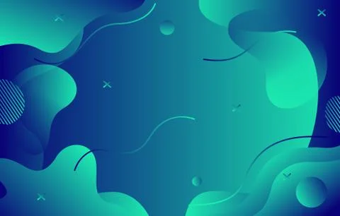 Colorful Gradient Fluid Liquid Geometric Dynamic Shape Background Illustrazione stock