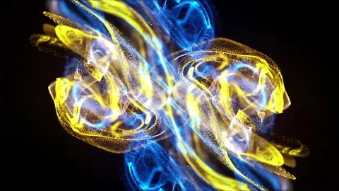 Colorful gradient fluid wave slow motion animation isolated on black background Stock-Footage 331699006